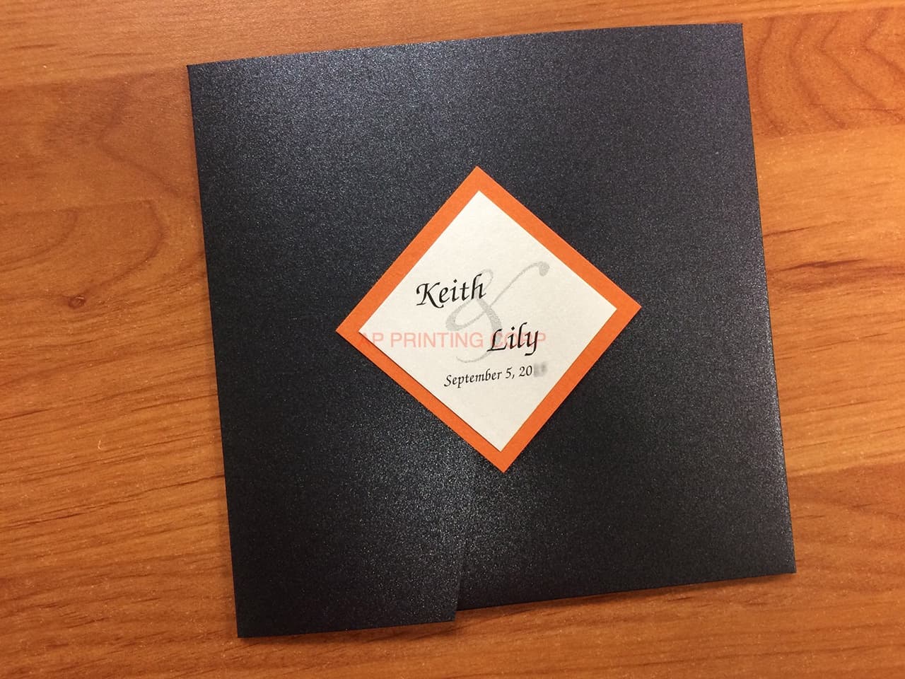 PAL-66-MMM Onyx, Flame, Quartz Pocket & Folder Invitation