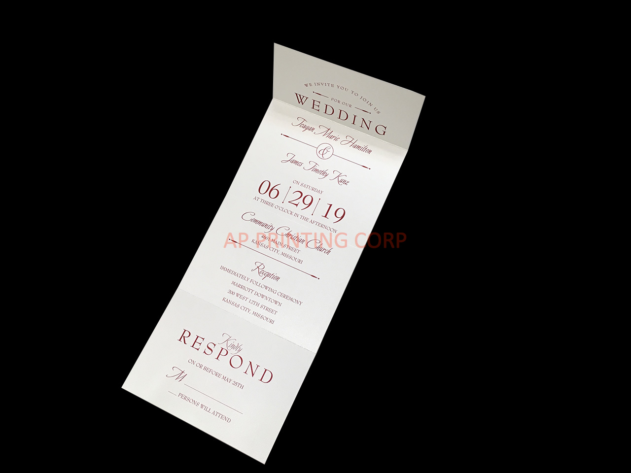 Retro Typography Seal & Send [CC-30] Pocket & Folder Invitation