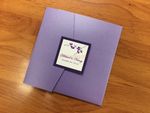 PAL-66-MNN Amethyst, Purple, White Linen Pocket & Folder Invitation