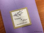 PAL-57-MMM Amethyst, Gold Leaf Pocket & Folder Invitation