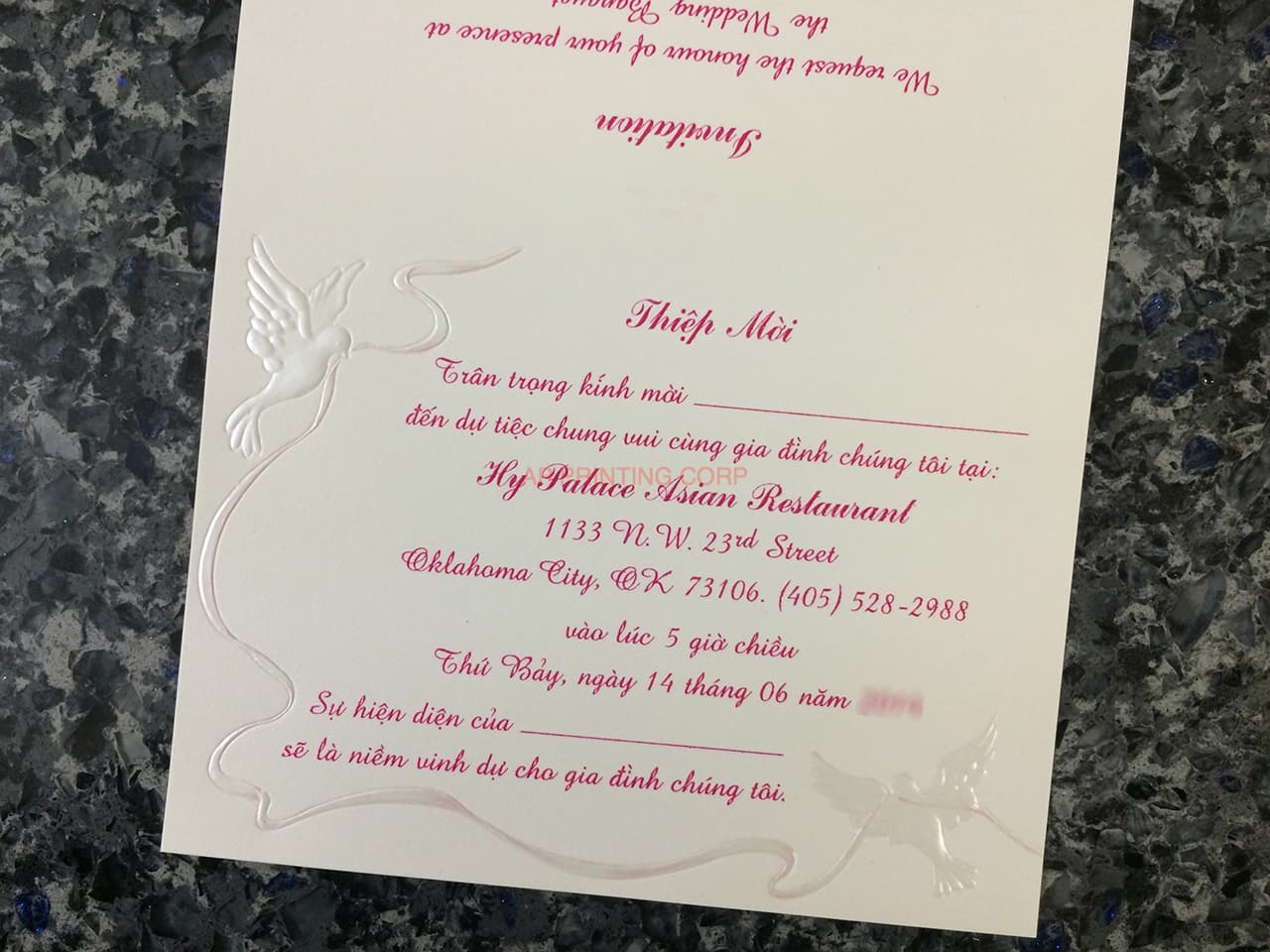 ART-84019 [I-10] Whispers of Nature Birds & Doves Wedding Invitation