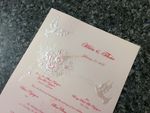 K977 [I-11] Whispering Wings Birds & Doves Wedding Invitation
