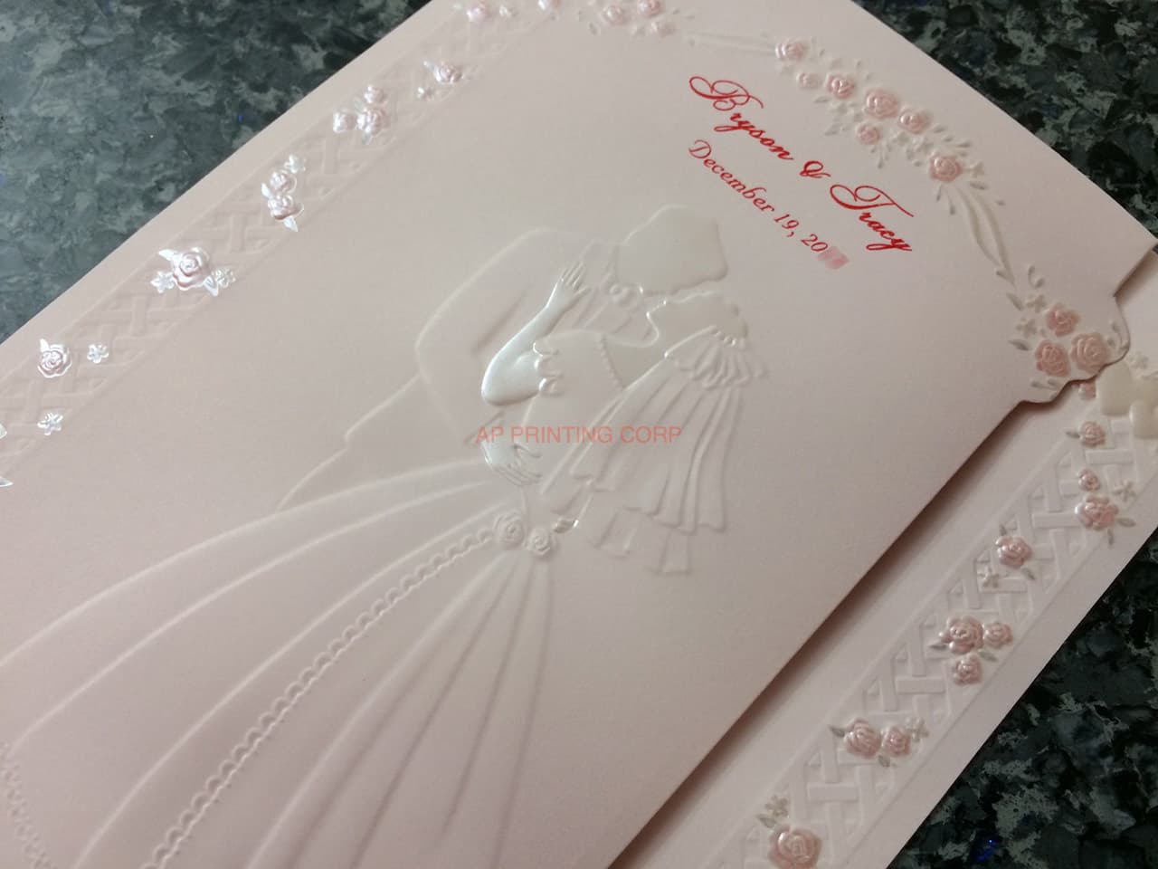 K8257 [I-11] Cherished Union Bride & Groom Wedding Invitation