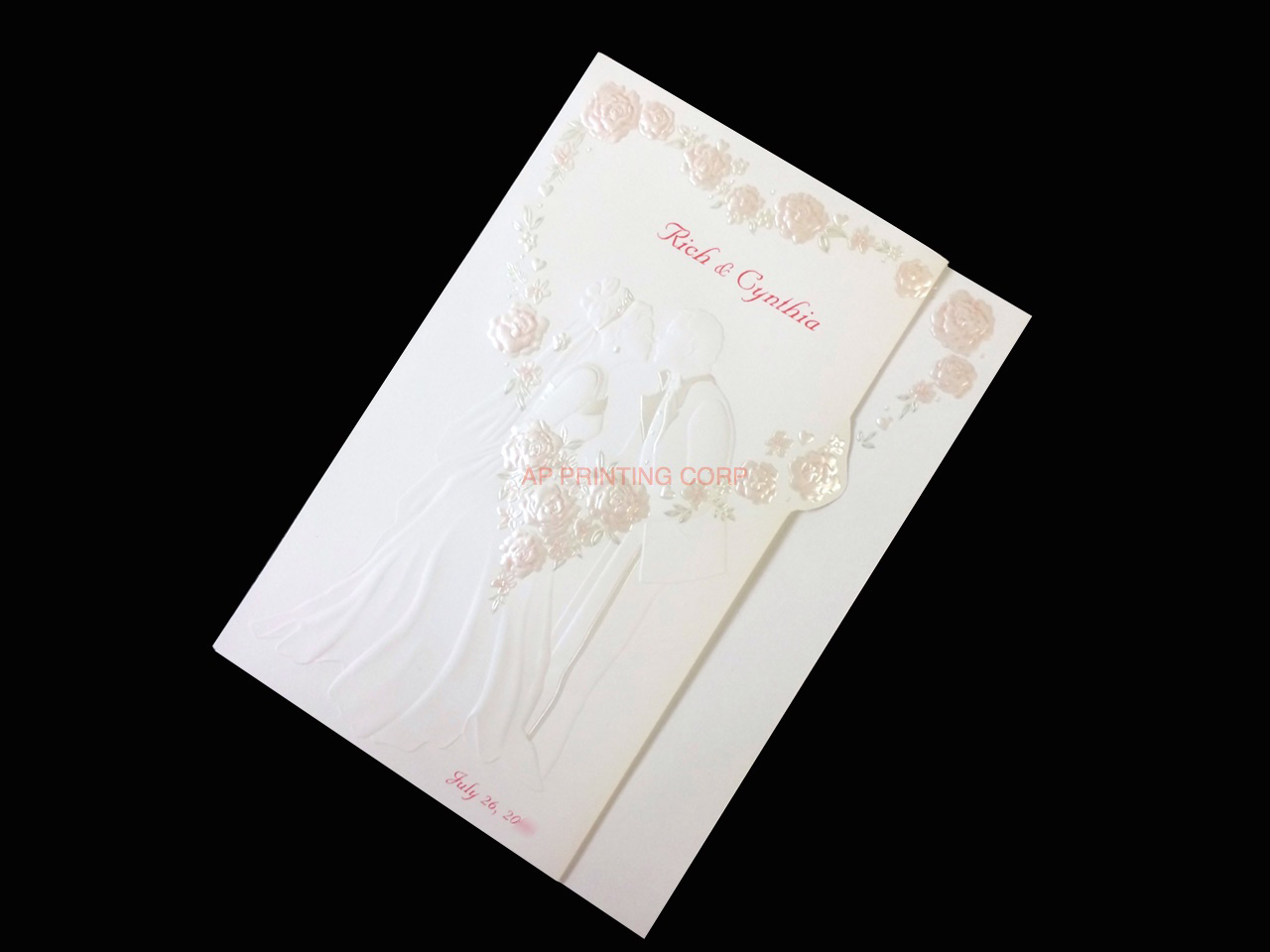 K8401 [I-12] Eternal Bliss Bride & Groom Wedding Invitation