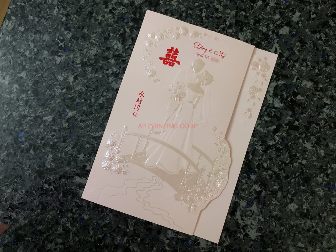 K8717 [I-11] Celestial Promise Bride & Groom Wedding Invitation