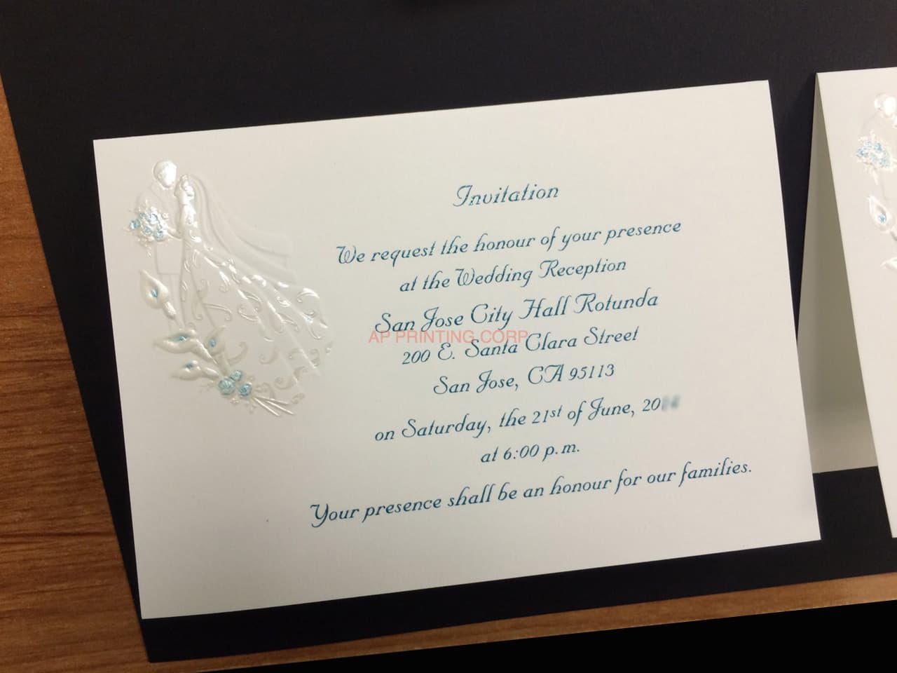 K8763 [I-11] Graceful Union Bride & Groom Wedding Invitation