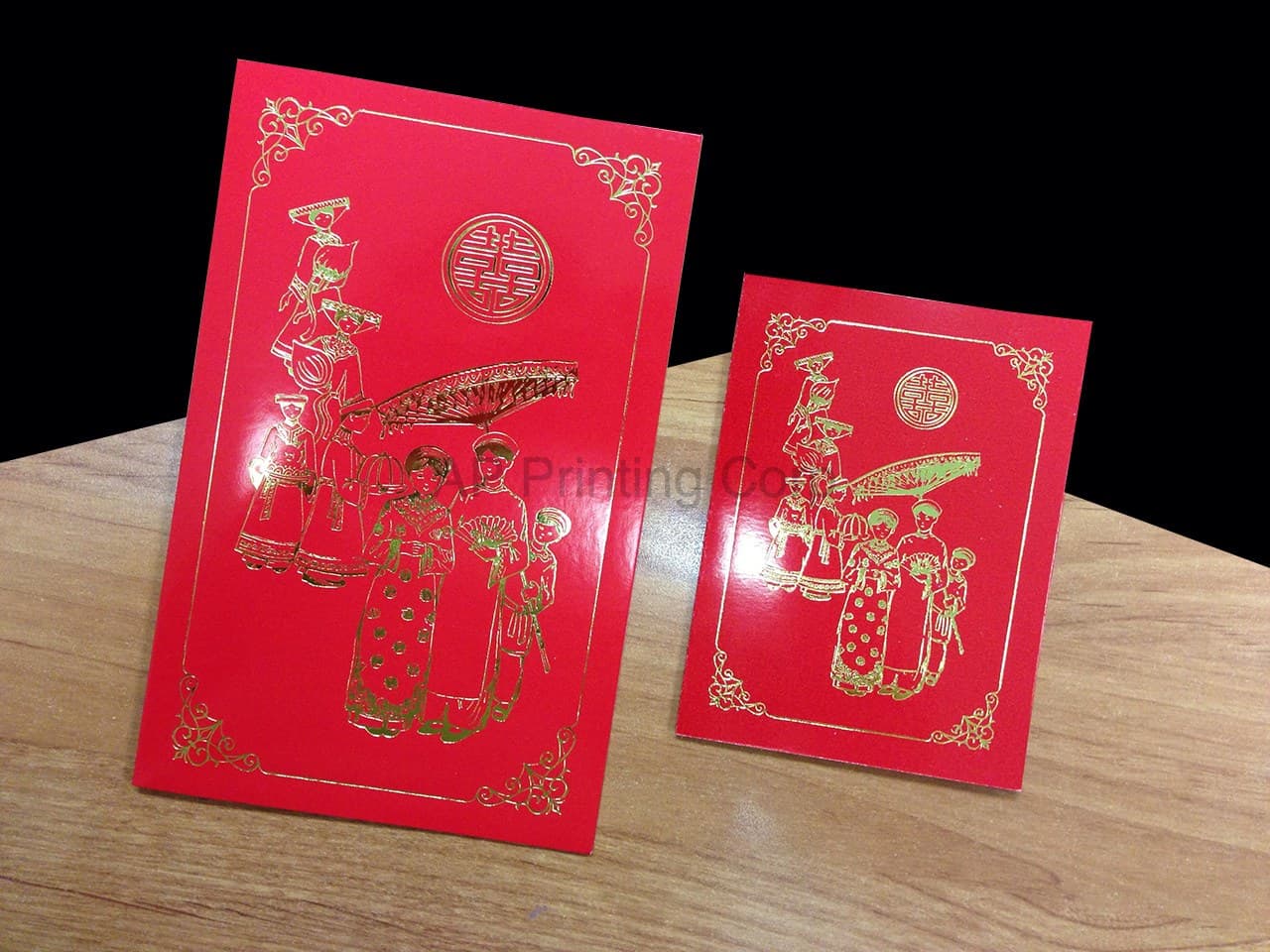 DR1-DB-V [V-L-01] Golden Promise Bride & Groom Wedding Invitation