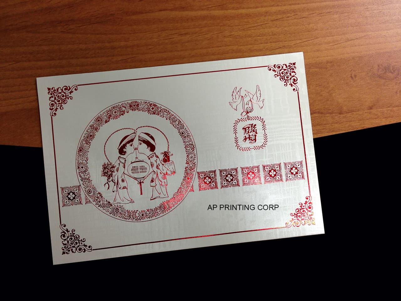 DR7-TT-D [V-L-01] Harmony in Union Bride & Groom Wedding Invitation