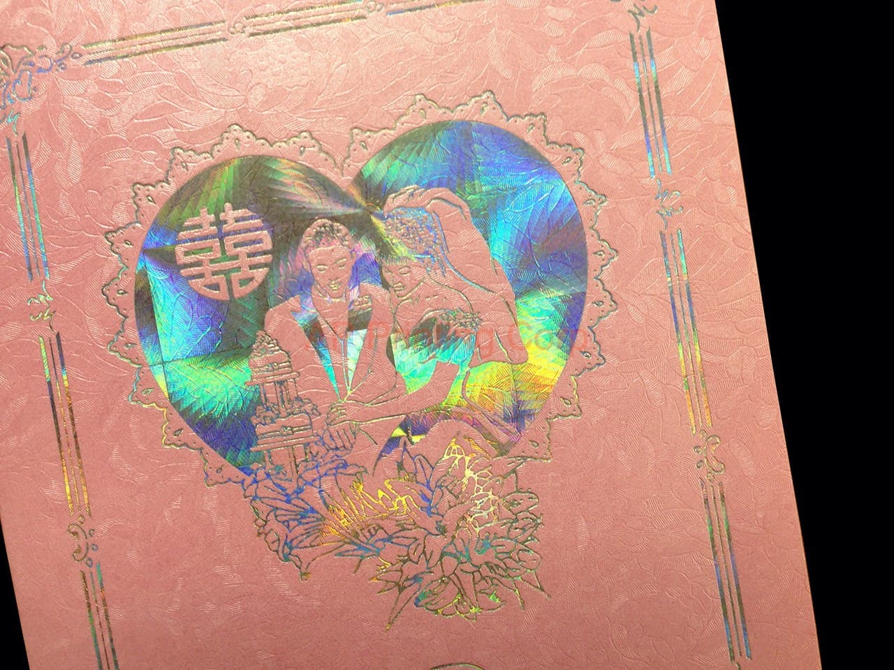 DRCB-HBC-RF [V-L-02] Romantic Reverie Bride & Groom Wedding Invitation