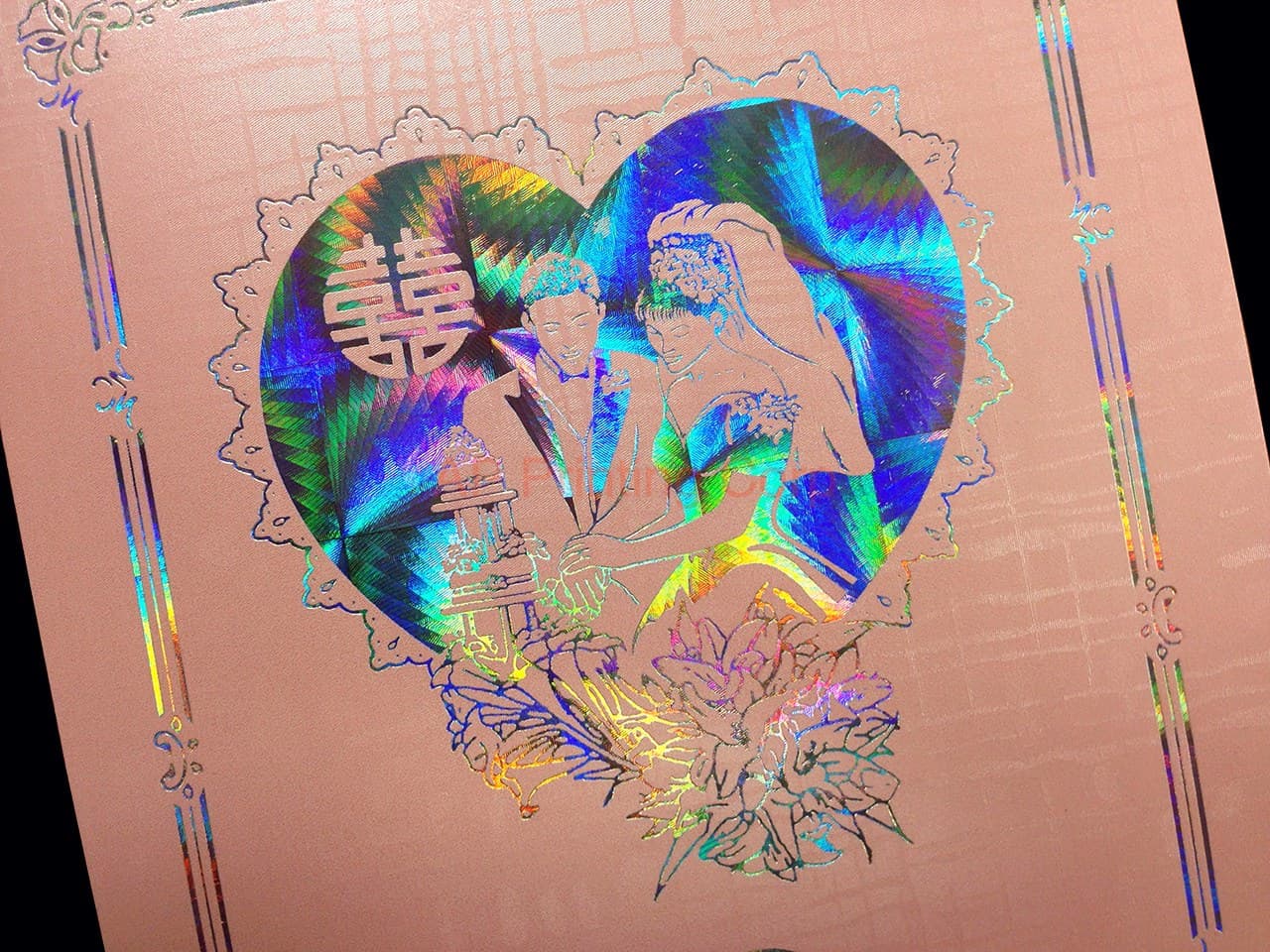 DRCB-HT-RF [V-L-02] Love's Tapestry Bride & Groom Wedding Invitation