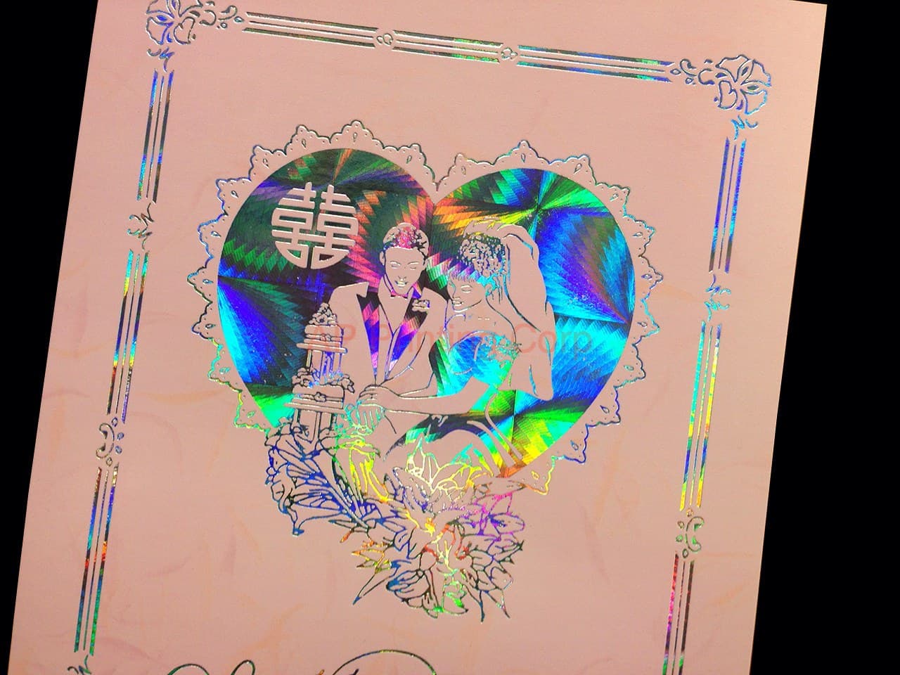 DRCB-RPL2-RF [V-L-02] Blissful Bonds Bride & Groom Wedding Invitation