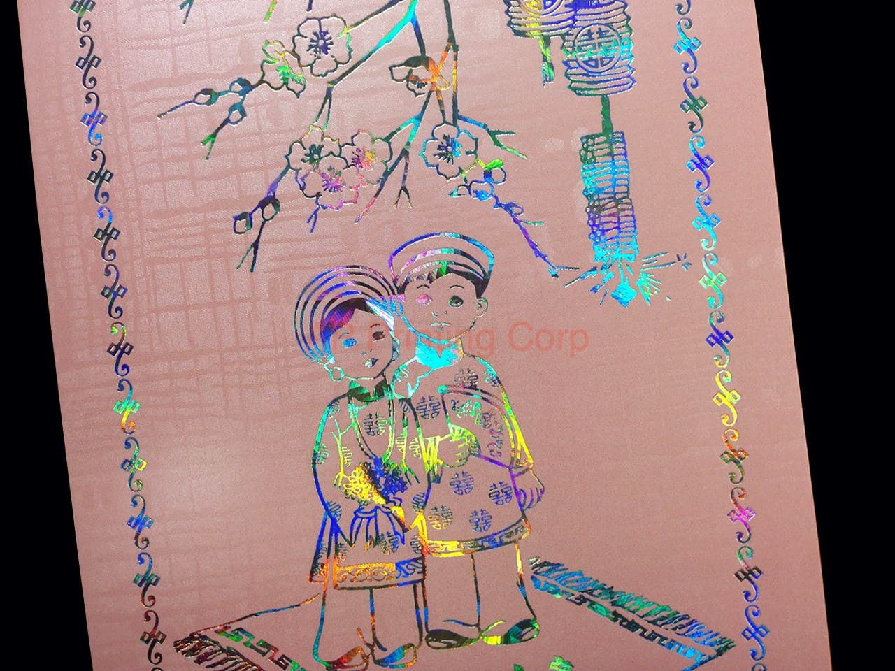 DRCM-HT-RF [V-L-02] Divine Rose Flourish Bride & Groom Wedding Invitation