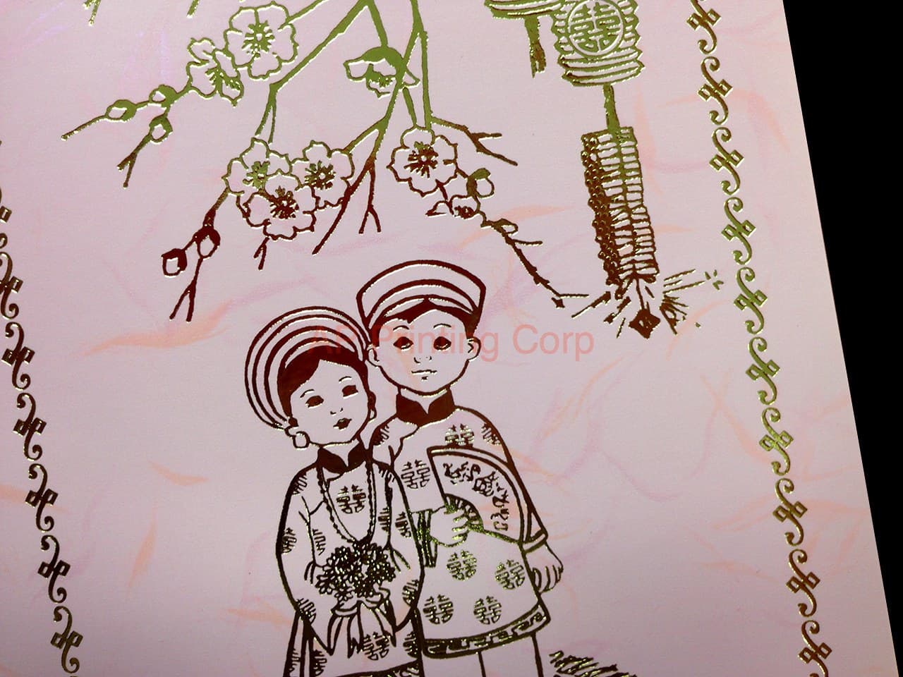 DRCM-RPL2-V [V-L-02] Enchanted Rose Garden Bride & Groom Wedding Invitation