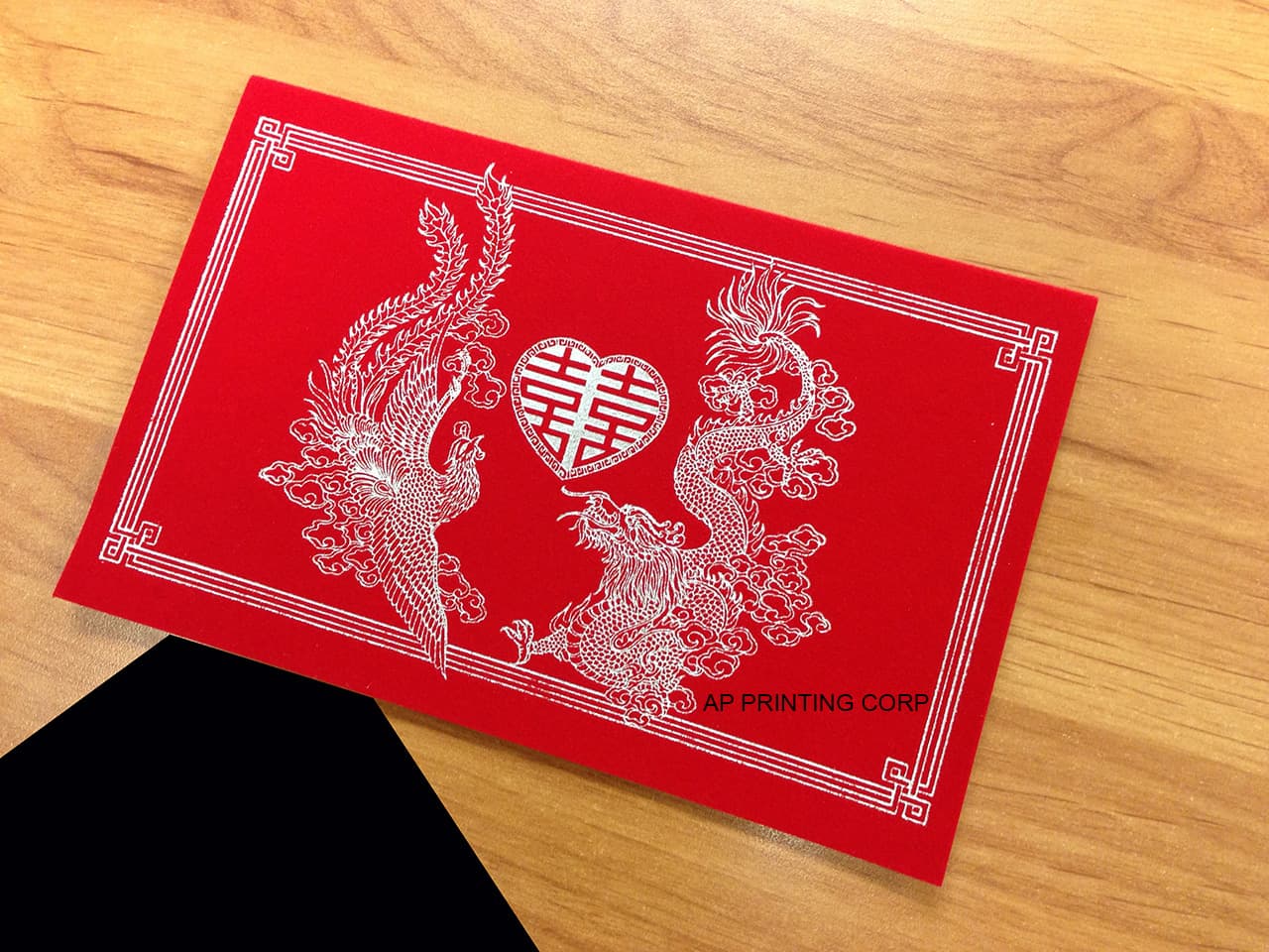 RP1-ND-S [V-L-03] Imperial Elegance Dragon & Phoenix Wedding Invitation
