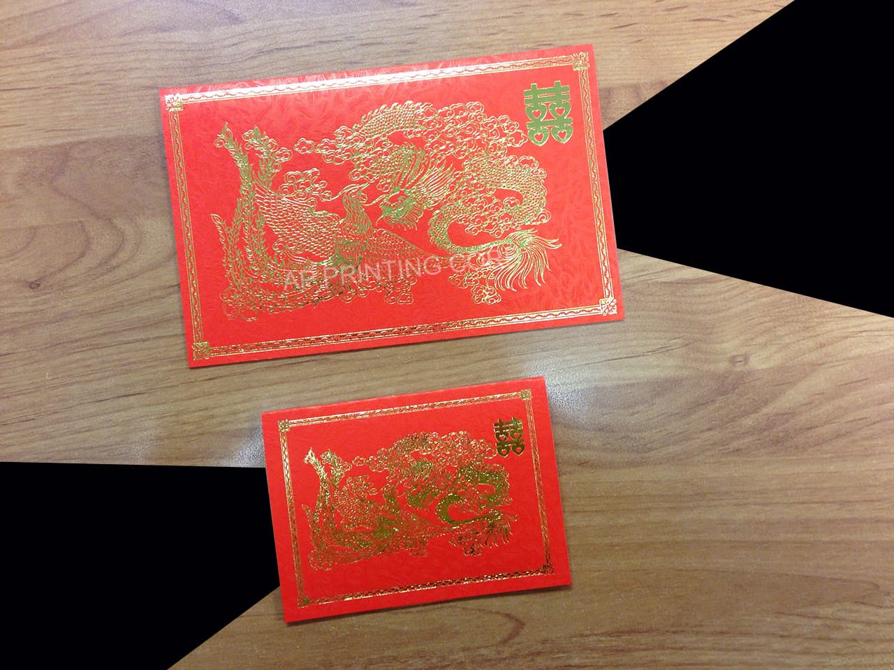 RP5-DC-V [V-L-01] Legends Unveiled Dragon & Phoenix Wedding Invitation
