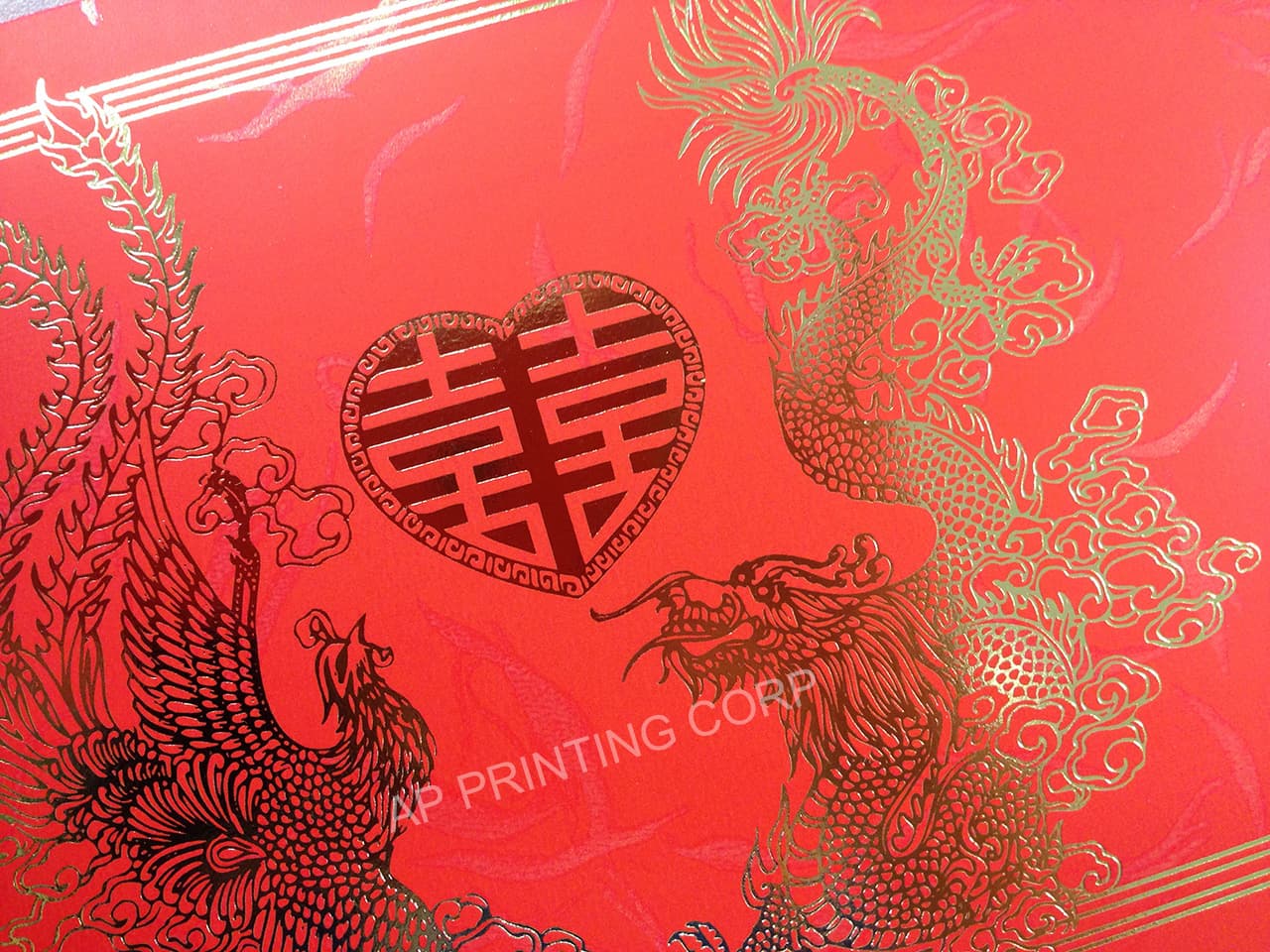 RP1-DR-V [V-L-02] Timeless Mythos Dragon & Phoenix Wedding Invitation