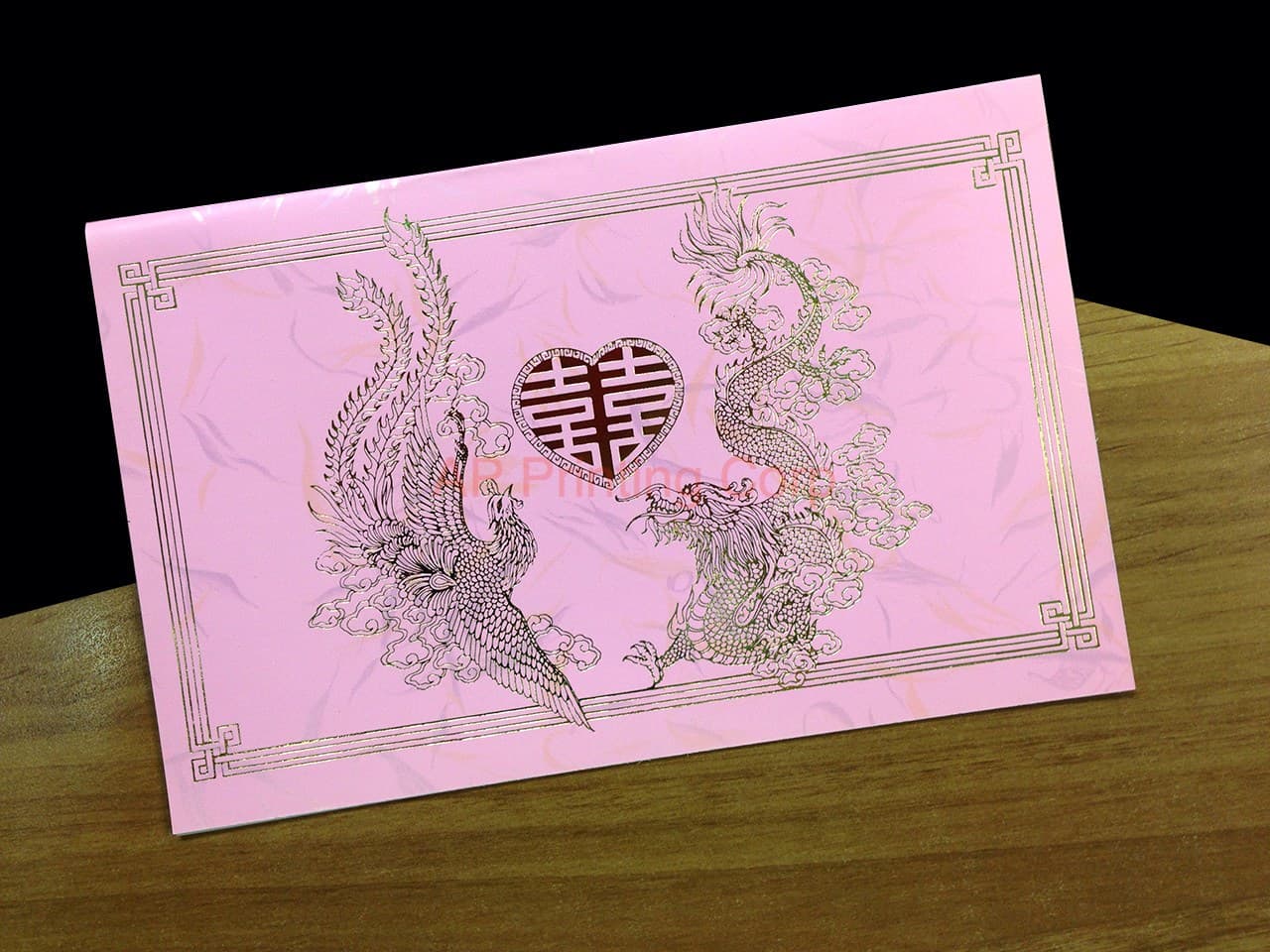 RP1-RPD-V [V-L-02] Mythical Grace Dragon & Phoenix Wedding Invitatio