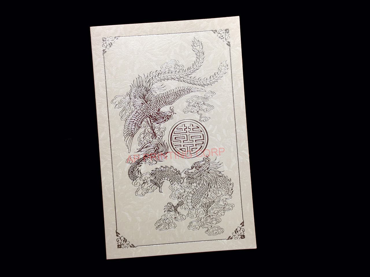 RP2-TBC-S-B [V-L-02] Divine Union Dragon & Phoenix Wedding Invitation