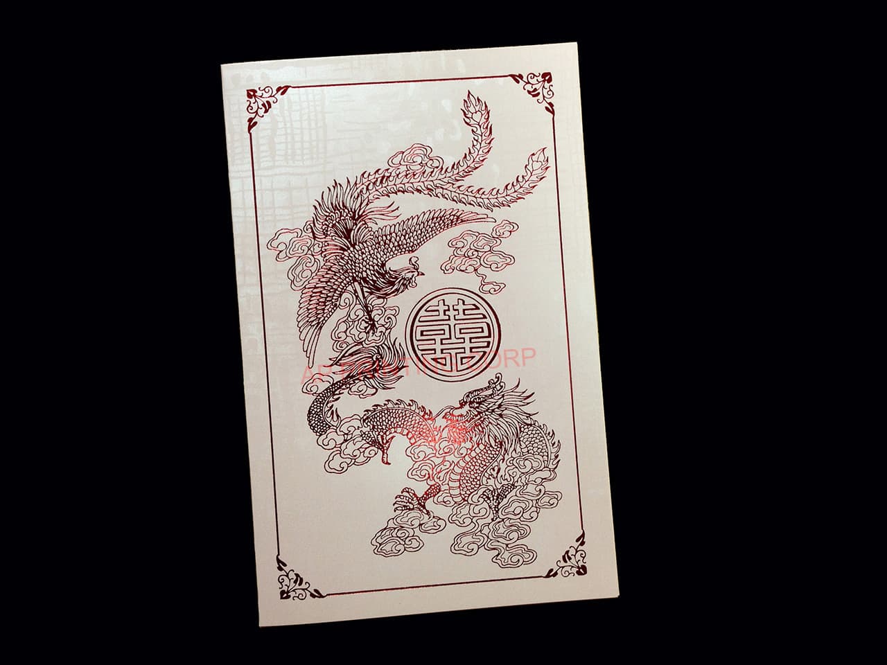 RP2-TT-D-B [V-L-02] Cultural Splendor Dragon & Phoenix Wedding Invitation