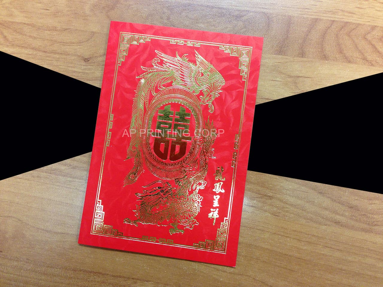 RP7-DVS2-V [V-L-02] Chromatic Dynasty Dragon & Phoenix Wedding Invitation