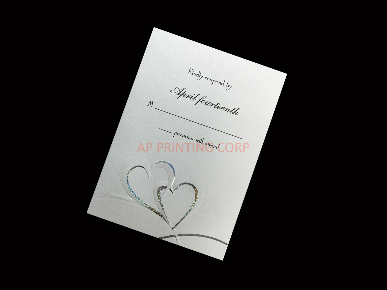 [CC-30] Elegance Unveiled Hearts Wedding Invitation
