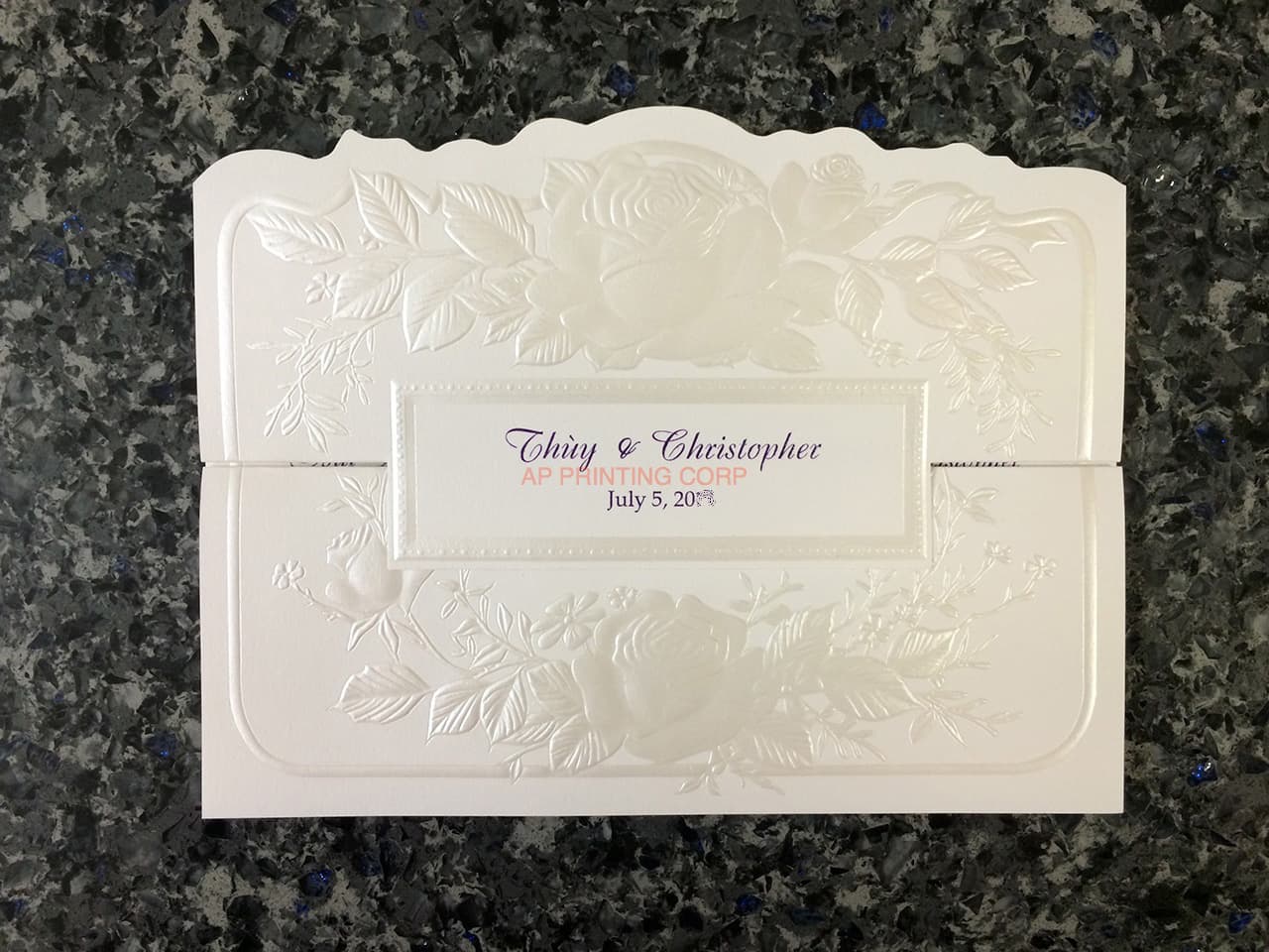 K1618 [I-11] Timeless Elegance Flowers Wedding Invitation