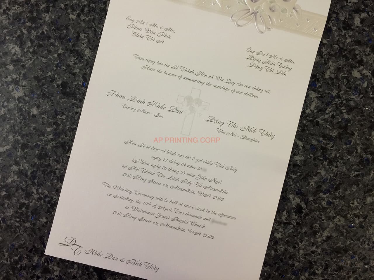 K8784 [I-11] Spring Harmony Flowers Wedding Invitation