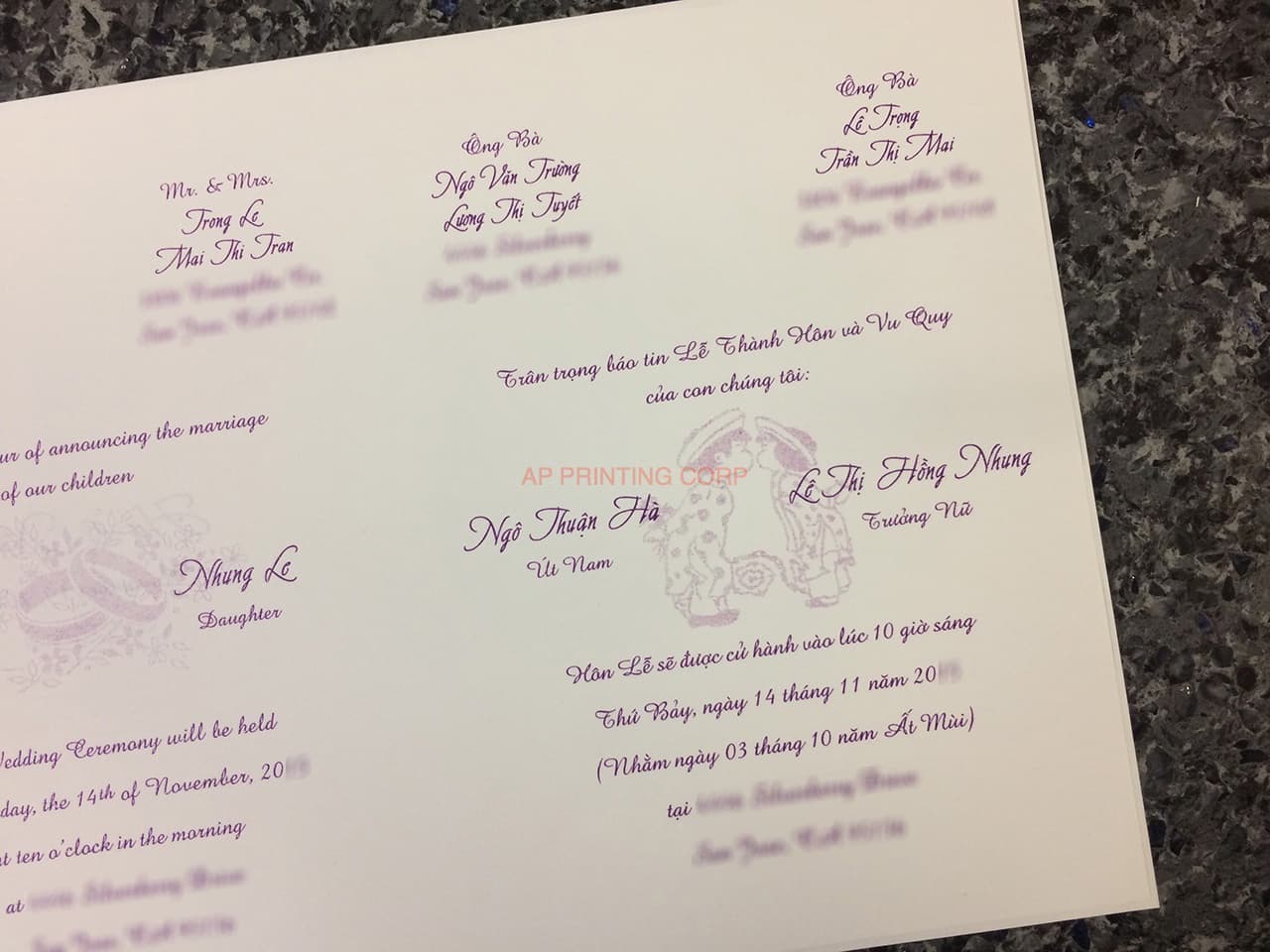 K8071 [I-10] Flowers Symphony Wedding Invitation