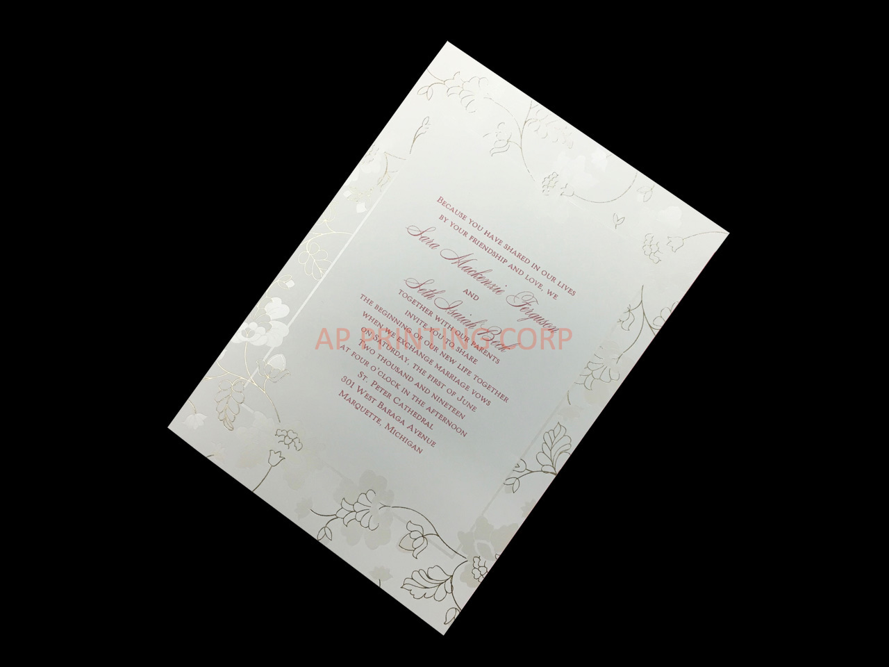 Delicate Blossoms [CC-35] Fresh Flowers Wedding Invitation