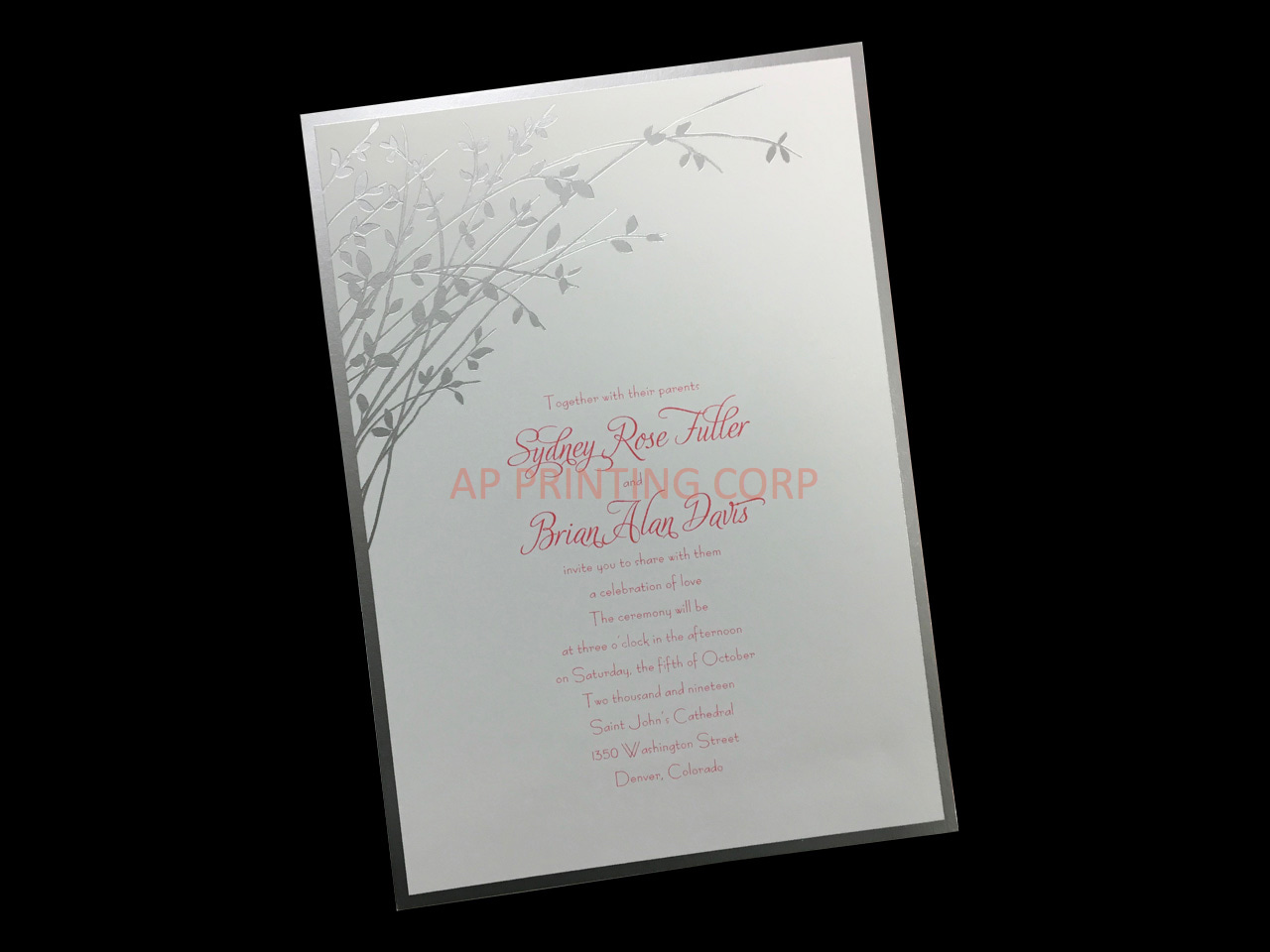 [CC-25] Naturally Sweet Flowers Wedding Invitation