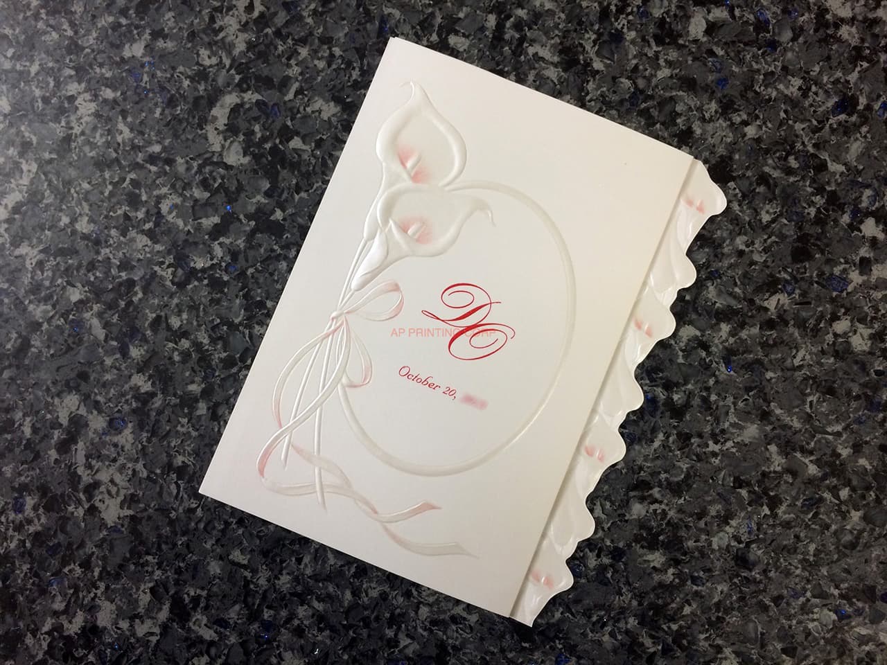 ART-08250 [I-10] Delicate Elegance Flowers Wedding Invitation