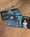 Building Blue Background Business Cards