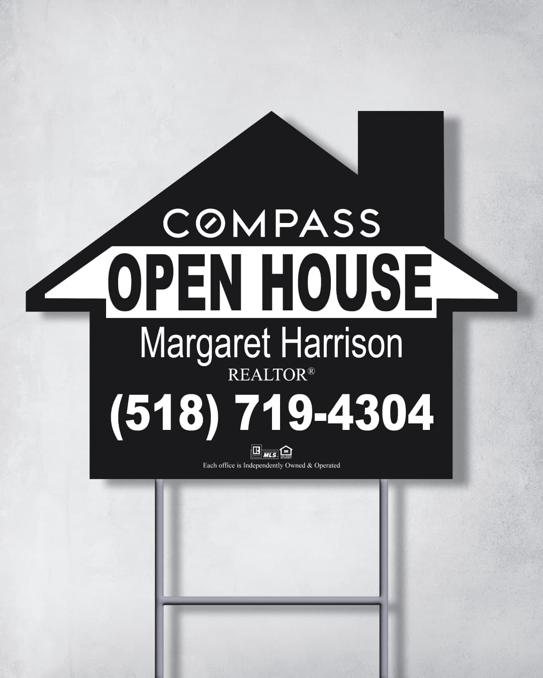COMPASS House Modern Shape Sign