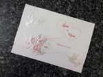 K970 [I-11] Ornate Love Birds & Doves Wedding Invitation