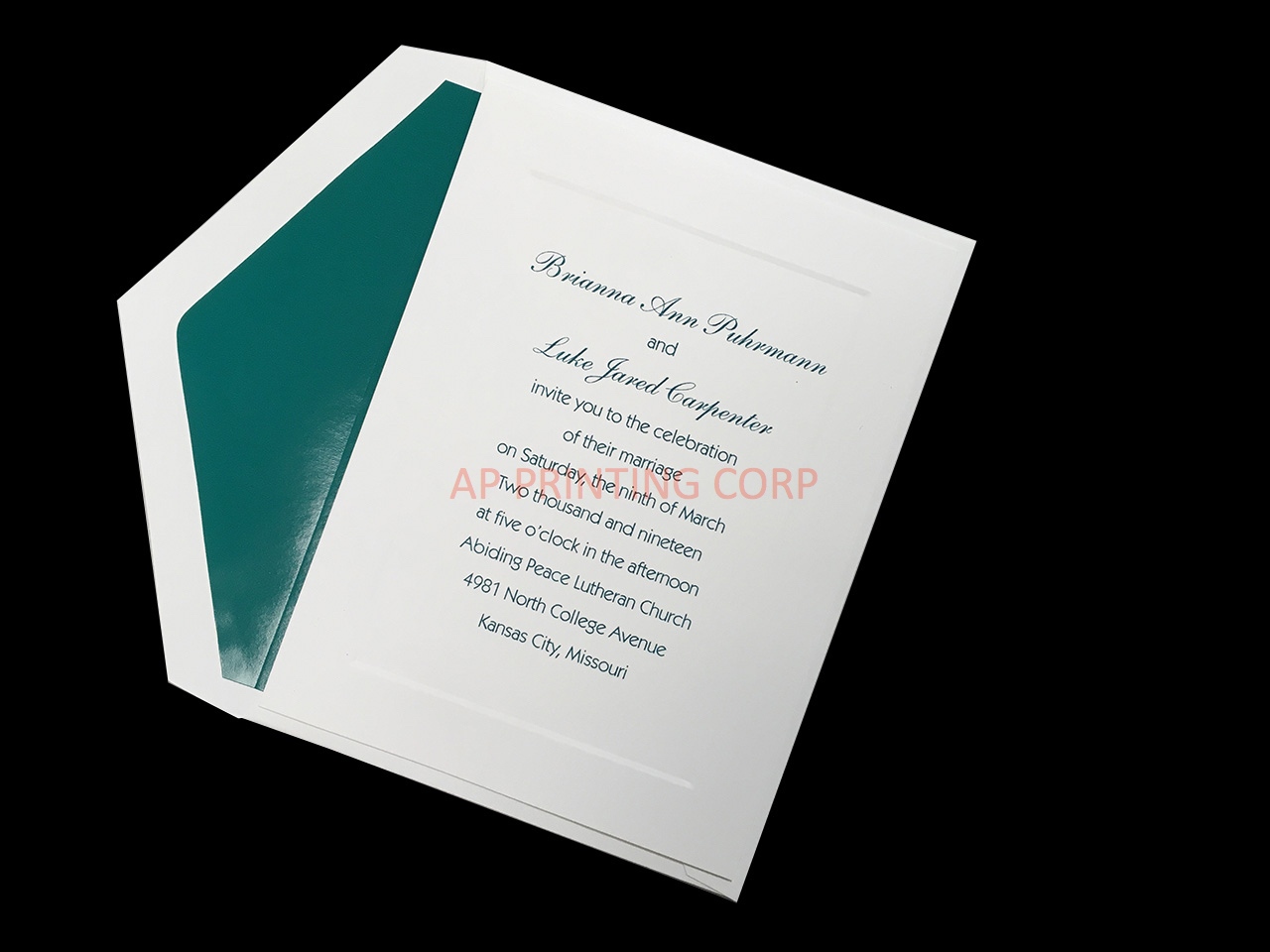White Paneled Petite [CC-01] Elegant Wedding Invitation