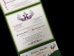 PSQ-77-MMM-2WL Botanic, Lime, Poison Ivory Pocket & Folder Invitation