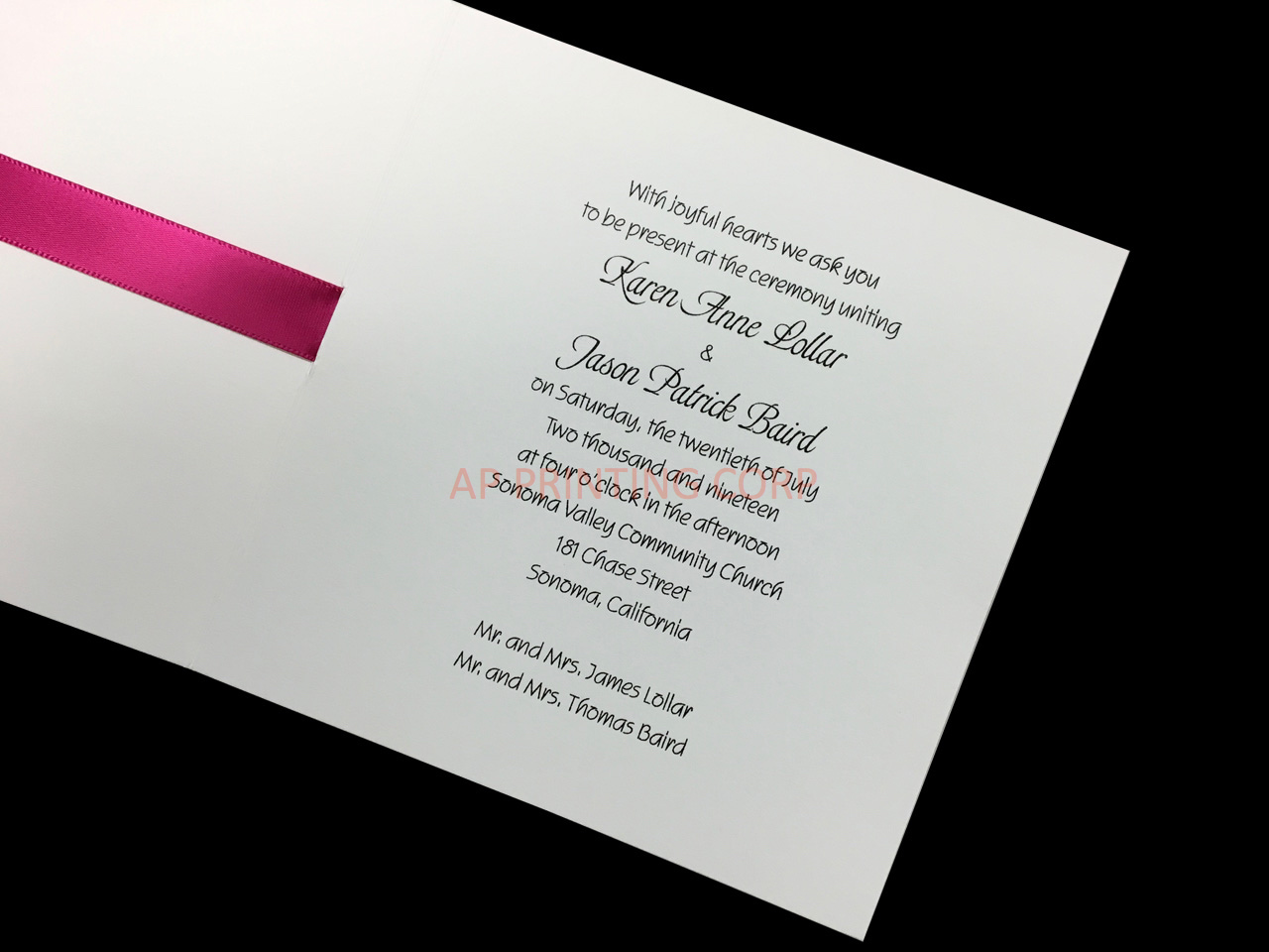 Paneled Heart [CC-35] Pocket & Folder Invitation