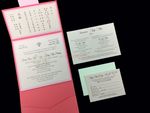 PSQ-77-NNN-2WL Coral, Cotton Candy, Bubblegum Pocket & Folder Invitation