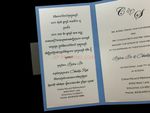 CTF-58-N-N Blue, White Pocket & Folder Invitation