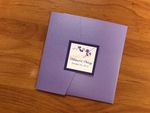 PAL-66-MNN Amethyst, Purple, White Linen Pocket & Folder Invitation