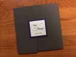 PAL-66-NMM Dark Grey, Purple, Silk Pocket & Folder Invitation