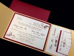 PAL-V-57-MMM Gold, Red Lacquer, Ice Gold Pocket & Folder Invitation