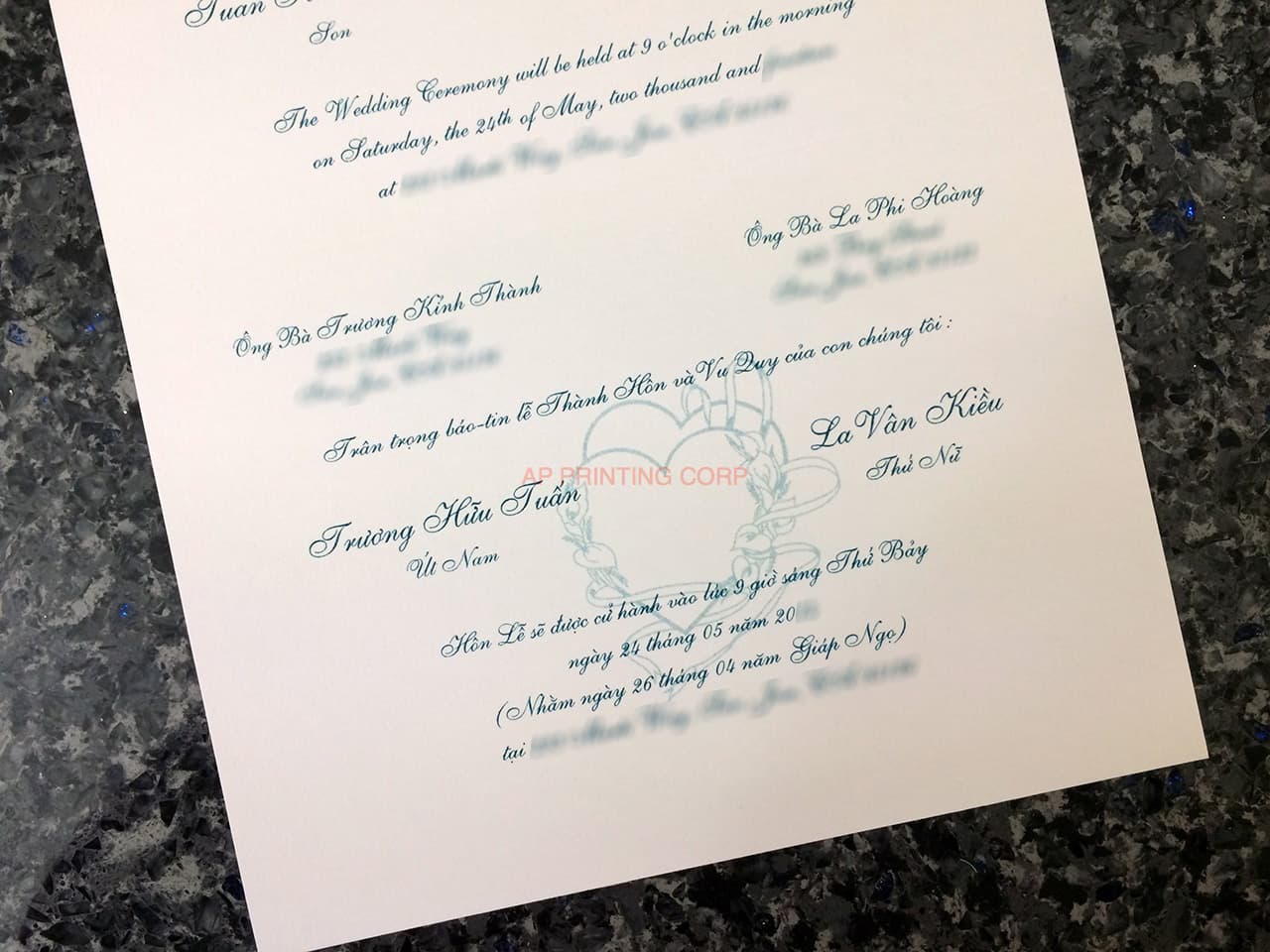 K976 [I-11] Dusk Delights Birds & Doves Wedding Invitation