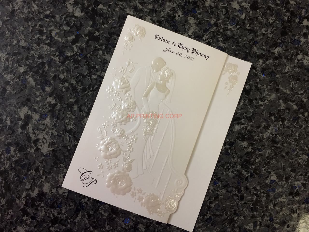 K3315 [I-10] Chic Wedding Bliss Bride & Groom Wedding Invitation