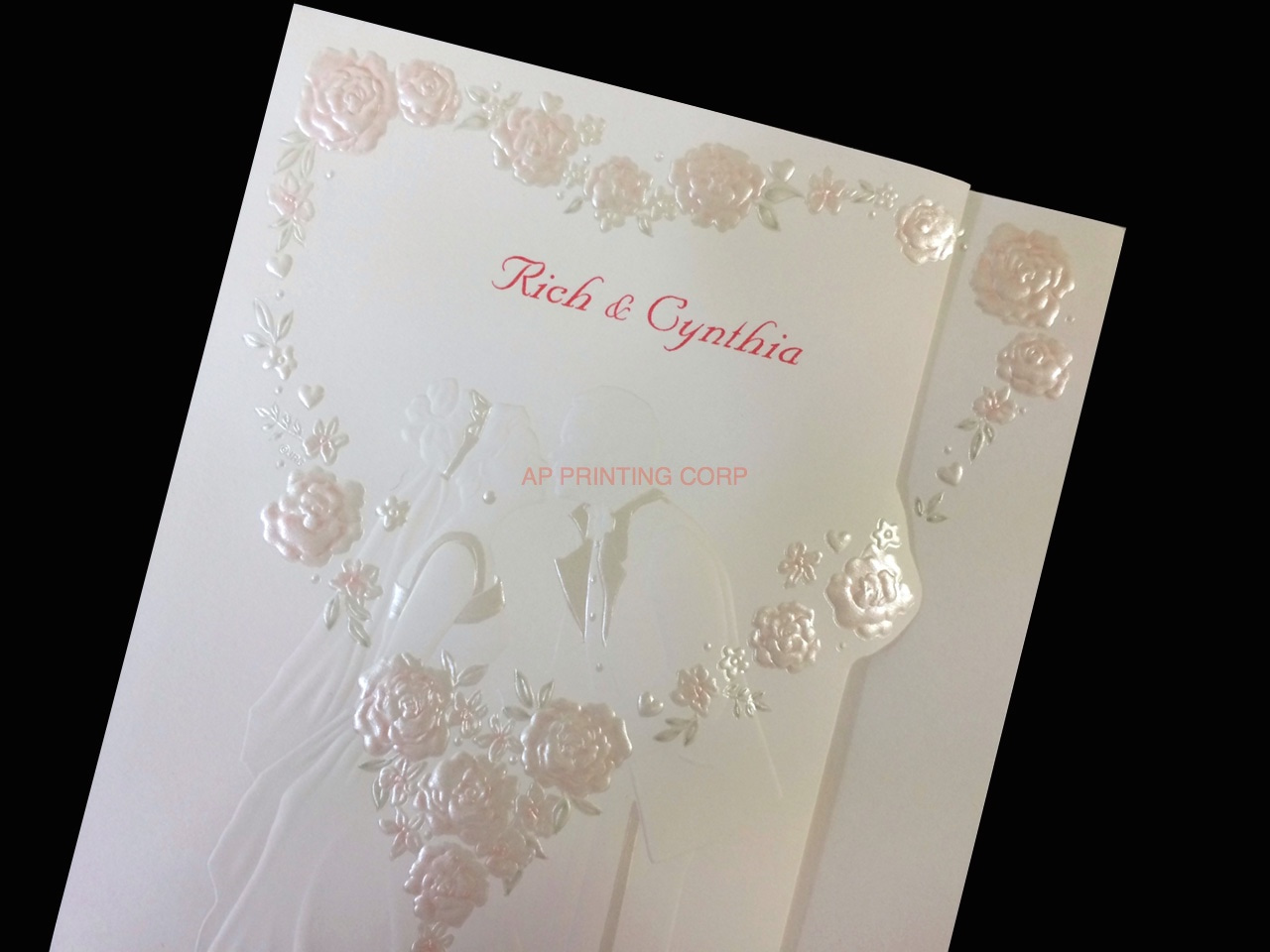 K8401 [I-12] Eternal Bliss Bride & Groom Wedding Invitation