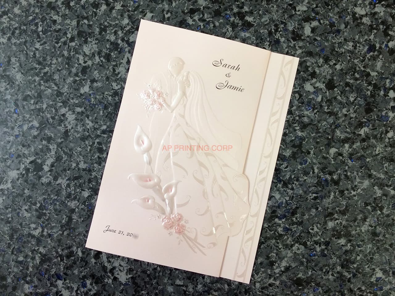 K8757 [I-11] Bridal Symphony Bride & Groom Wedding Invitation