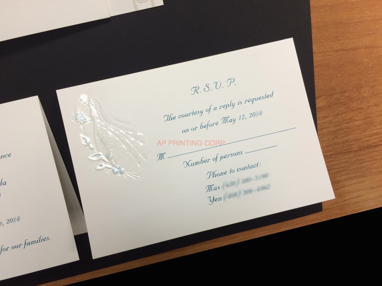 K8763 [I-11] Graceful Union Bride & Groom Wedding Invitation