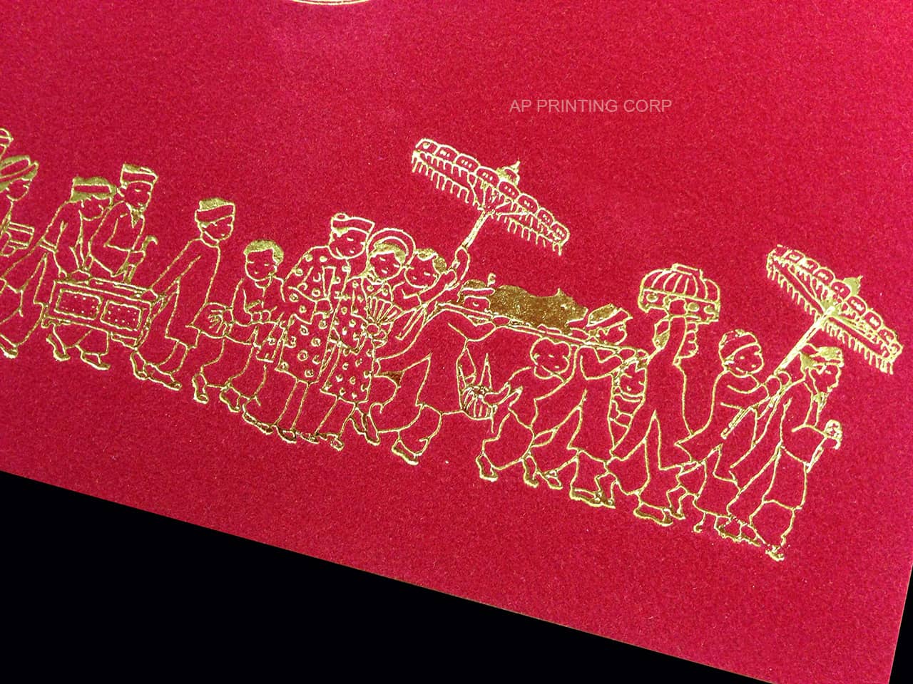 RD4-ND-V-SHV [V-L-03] Golden Bliss Bride & Groom Wedding Invitation