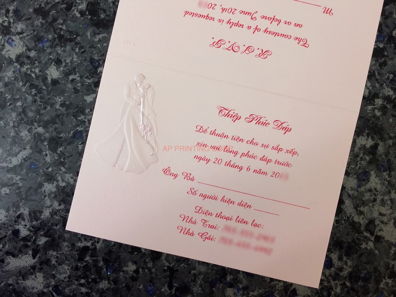 K8707 [I-11] Serenade of Love Bride & Groom Wedding Invitation