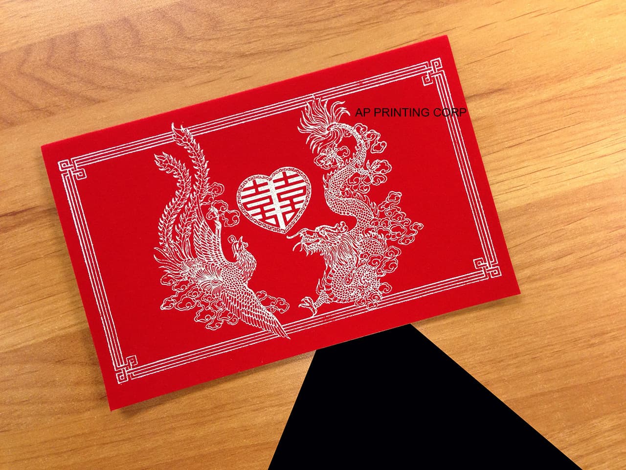 RP1-ND-S [V-L-03] Imperial Elegance Dragon & Phoenix Wedding Invitation
